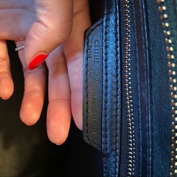 Celine Tricolor Mini Leather Luggage Tote - Picture 7 of 13